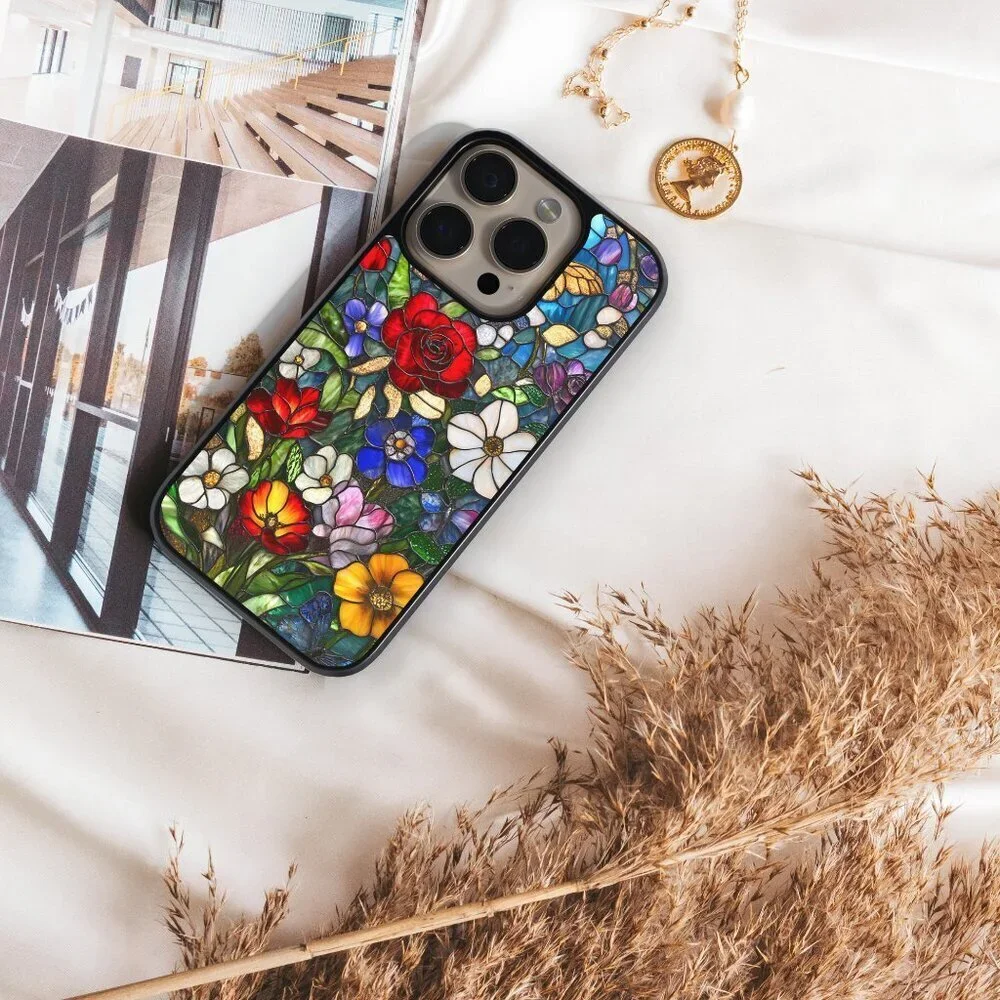 Floral Phone Cover – iPhone 17, 17 Pro, 16, Galaxy S26, S25, S26 Ultra, Pixel 9